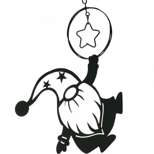 Artikel Wanddeko Metall Schwarz Wichtel Stern 15×17cm 3 St