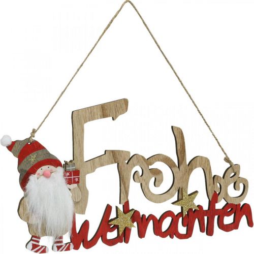 Artikel Holz Schriftzug Frohe Weihnachten Fensterdeko Wichtel 2St