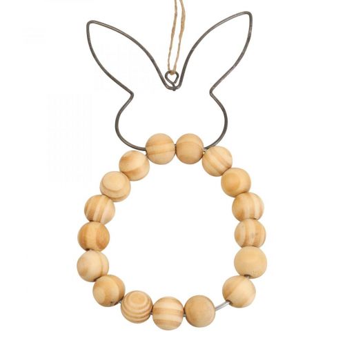 Artikel Deko Anhänger Hasen Deko Holz Perlen Metall 8,5cm×18cm 4 St