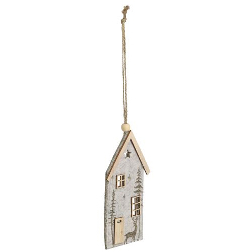 Artikel Häuschen zum Hängen Weihnachten Filz Deko Beige 15cm 6 St