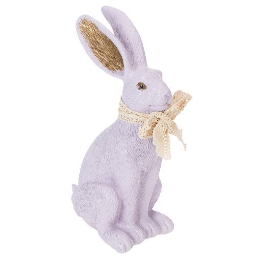 Osterhase Dekofigur mit Schleife zur stilvollen Osterdekoration im Haus 27cm