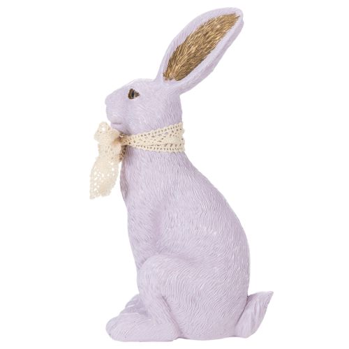 Osterhase Dekofigur mit Schleife zur stilvollen Osterdekoration im Haus 27cm | Floristik24.de