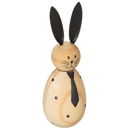Floristik24 Hasen Dekofigur aus Holz Figur für ruhige und zeitlose Dekoration 15cm 2St