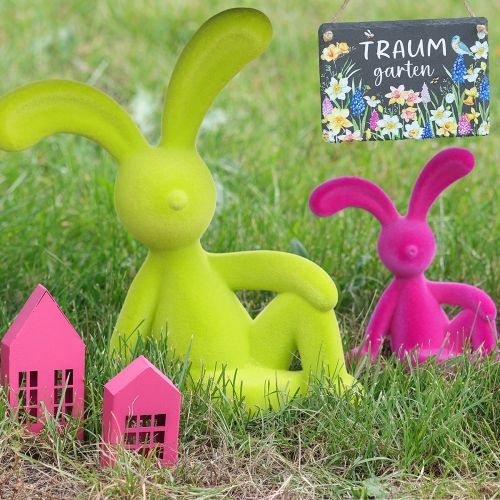 Artikel Deko Hase sitzend als Frühlingsdeko Highlight für Wohnzimmer oder Büro 22cm 2St