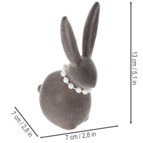 Artikel Osterhasen Deko mit Perlenkette Häschen für Wohnzimmer und Ostertisch 13cm 3St