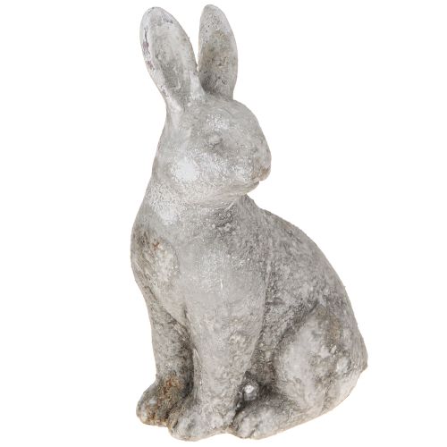 Artikel Hase sitzend Osterhase Keramik Antik Grau 13×10×22cm