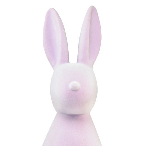 Artikel Osterhasen Deko Hase stehend – 2. Wahl – beflockt Flieder Lila H47cm