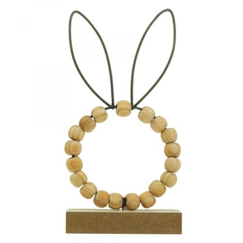 Floristik24 Hasen Deko Tischdeko Ostern Holzperlen Deko Rost Ø6,5cm 6 St