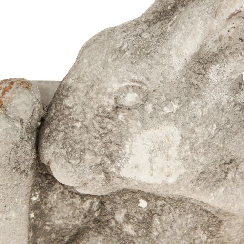 Artikel Hasen Deko Beton Blumentopf Antik Grau 33,5x17x29,5cm