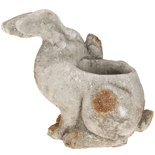 Artikel Hasen Deko Beton Blumentopf Antik Grau 33,5x17x29,5cm