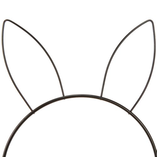 Artikel Hasen Deko Ring Metall Holz Natur Schwarz Ø20cm 2St