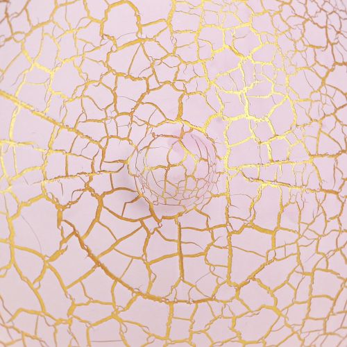 Artikel Hasenkopf Deko Ostern Rosa Gold Krakelee 10x11x28cm