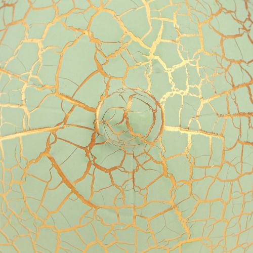 Artikel Hasenkopf Osterhasen Deko Mintgrün Gold Krakelee H28cm