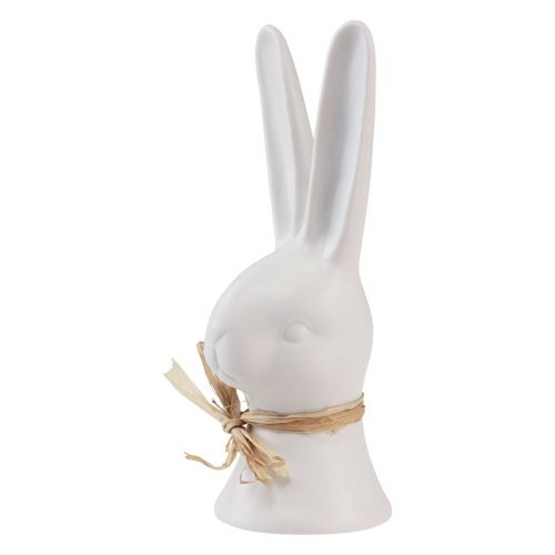 Hasenkopf Deko Osterhase Weiß Hase Keramik 17cm