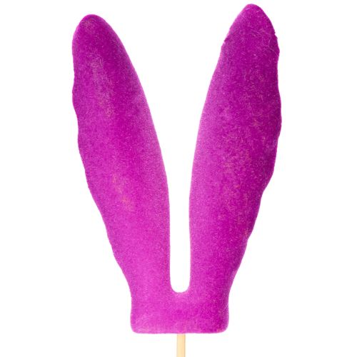 Hasenohren Beflockte Osterdeko am Stab als stimmungsvolle Blumenstecker 31cm 4St | Floristik24.de