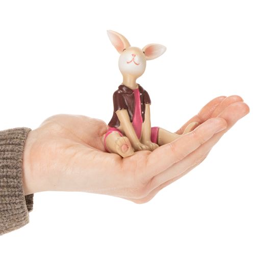 Artikel Osterhasen Figuren Set Niedliche Tischdekoration für Ostern und Frühling 9cm 4St