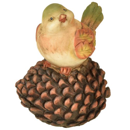 Herbstdeko Vogel Deko Zapfen Vogelfigur Herbst H19cm