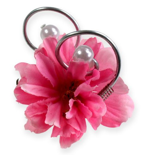 Artikel Hochzeitsanstecker mit Perlen, Silber 8cm 24 St