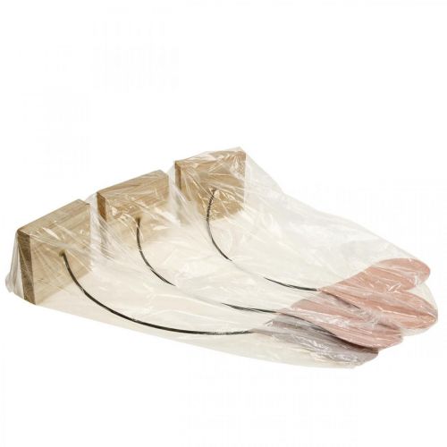 Artikel Tischdeko Herzen Hochzeit, Herz Deko Metall Orange/Lila H40cm 3St