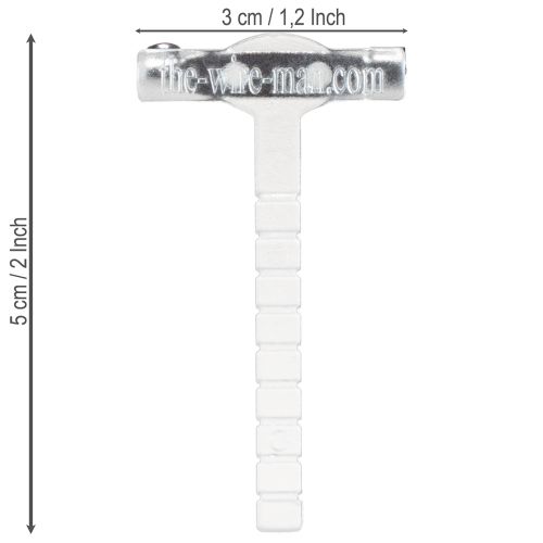 Artikel Hochzeitsanstecker Revers Anstecknadeln transparent/Silber 5cm 50 St