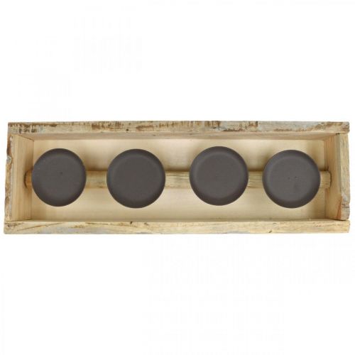 Artikel Tischdeko Advent Kerzenständer Kerzentablett Holz L48cm