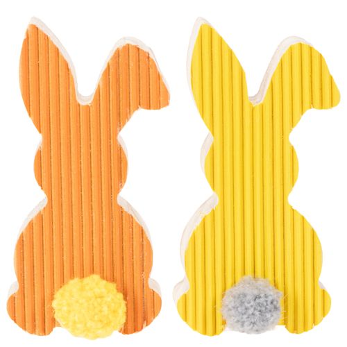 Artikel Holzhasen Deko Hasen Osterdeko Gelb Orange 4×8cm 6St