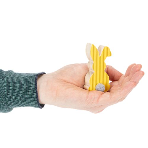 Artikel Holzhasen Deko Hasen Osterdeko Gelb Orange 4×8cm 6St
