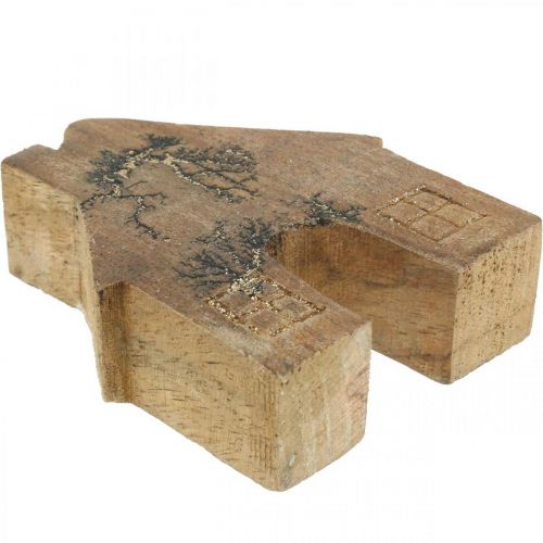 Artikel Holzhaus Deko Weihnachtshaus Holzhäuschen Deko Holzaufsteller H10cm