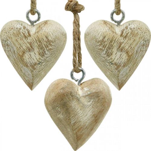 Holzherz Christbaumschmuck 4,5cm 36 St