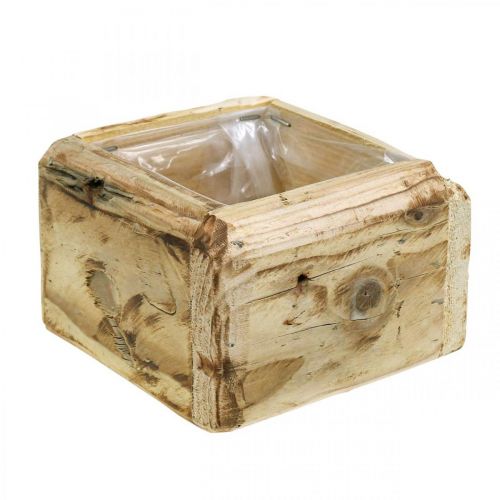 Pflanztopf Pflanzkasten Holz Blumentopf Natur 12×12×8,5cm