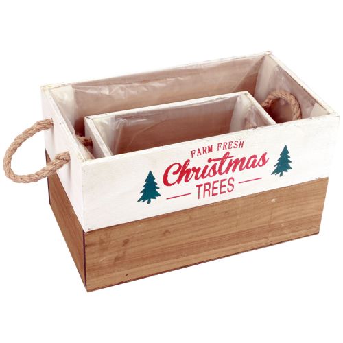 Floristik24 Pflanzkasten Holz Rechteckig Holzkiste L25/35cm 2er-Set