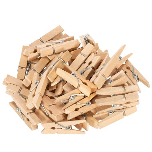 Holzklammer Mini Wäscheklammer Deko Klammer 3,5cm 50 St