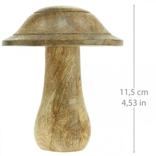 Artikel Holzpilz mit Rillen Holzdeko Pilz Mangoholz Natur 11,5×Ø10cm
