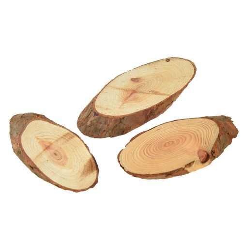 Floristik24 Holzscheiben Oval Tischdeko Bastelbedarf 6,5–8cm 450g