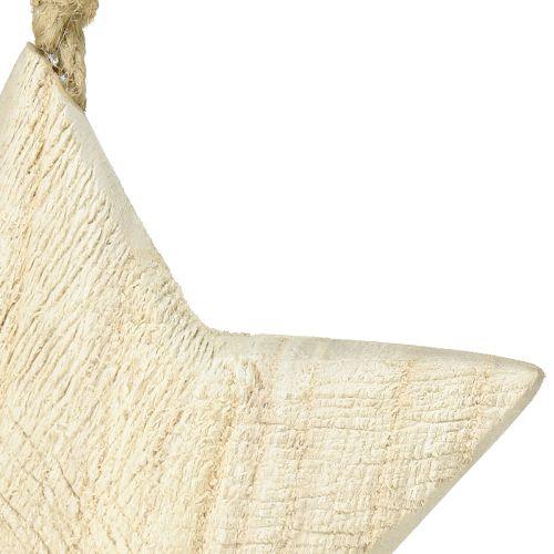 Artikel Holzstern Natur Weihnachtsanhänger Holz Ø13,5cm