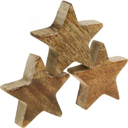 Artikel Holzsterne Streudeko Stern Weihnachten Natur Glanz H5cm 12 St