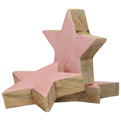 Artikel Holzsterne Deko Sterne Weihnachtsdeko Rosa Glanz Ø5cm 8 St