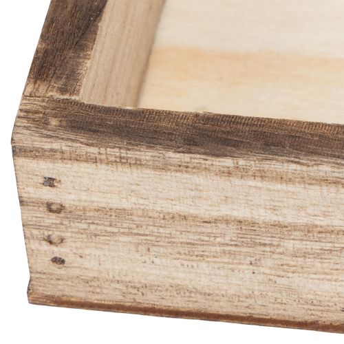 Artikel Holztablett rechteckig zum Bepflanzen und für Dekoration Vielseitig einsetzbar Robustes Design 30cm 4St