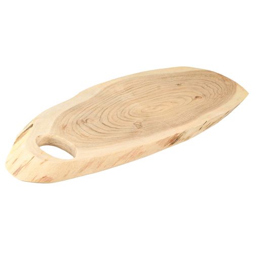 Artikel Holztablett Akazienholz mit Baumkante L36–45cm B15–21cm