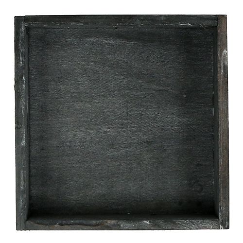 Artikel Holztablett Grau 14cm x 14cm x 3cm 5St