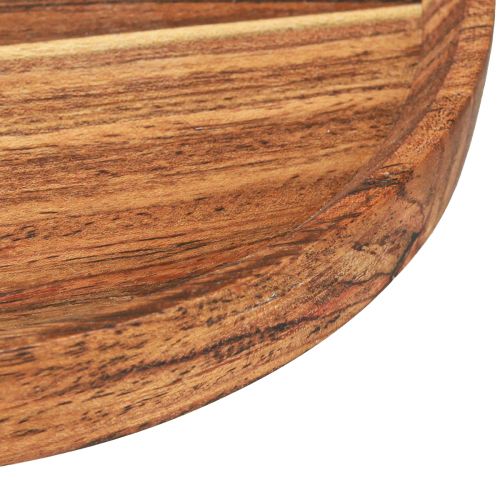 Floristik24 Holztablett Holzteller Akazie Natur Geölt Ø25cm H2,5cm