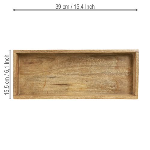 Artikel Holztablett Rechteckig Deko Tablett Holz 39×15,5×4cm 2St