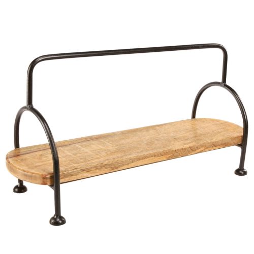 Artikel Holztablett oval länglich Deko Tablett mit Griff 49×18×26cm