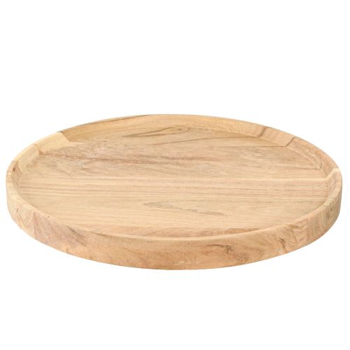 Holztablett rund aus Akazienholz Natur Ø30cm H2,5cm