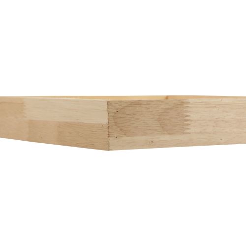 Floristik24 Holztablett Deko Tablett Holz Quadratisch Natur 25×25×3,5cm