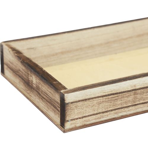 Artikel Holztablett geflammt Deko Tablett Tischdeko rustikal 30×15×3cm