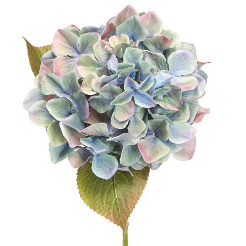 Artikel Hortensie Künstlich Blüte Blau Violett Ø18cm L69cm 2St