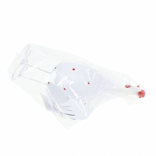 Artikel Huhn Weiß mit Punkten 21cm