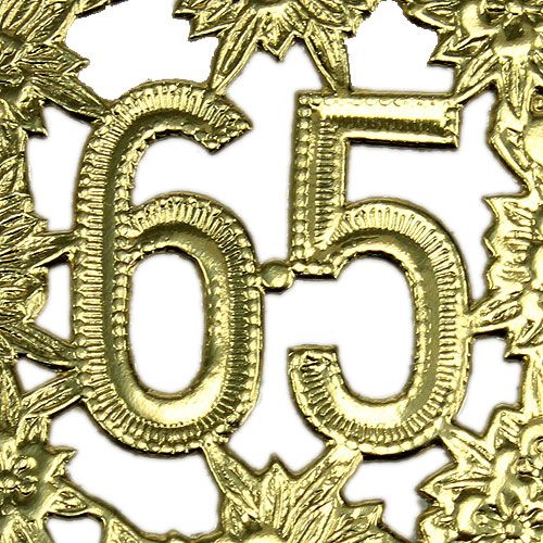 Artikel Jubiläumszahl 65 Ø8cm 10St