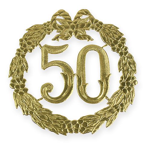 Jubiläumszahl 50 in Gold